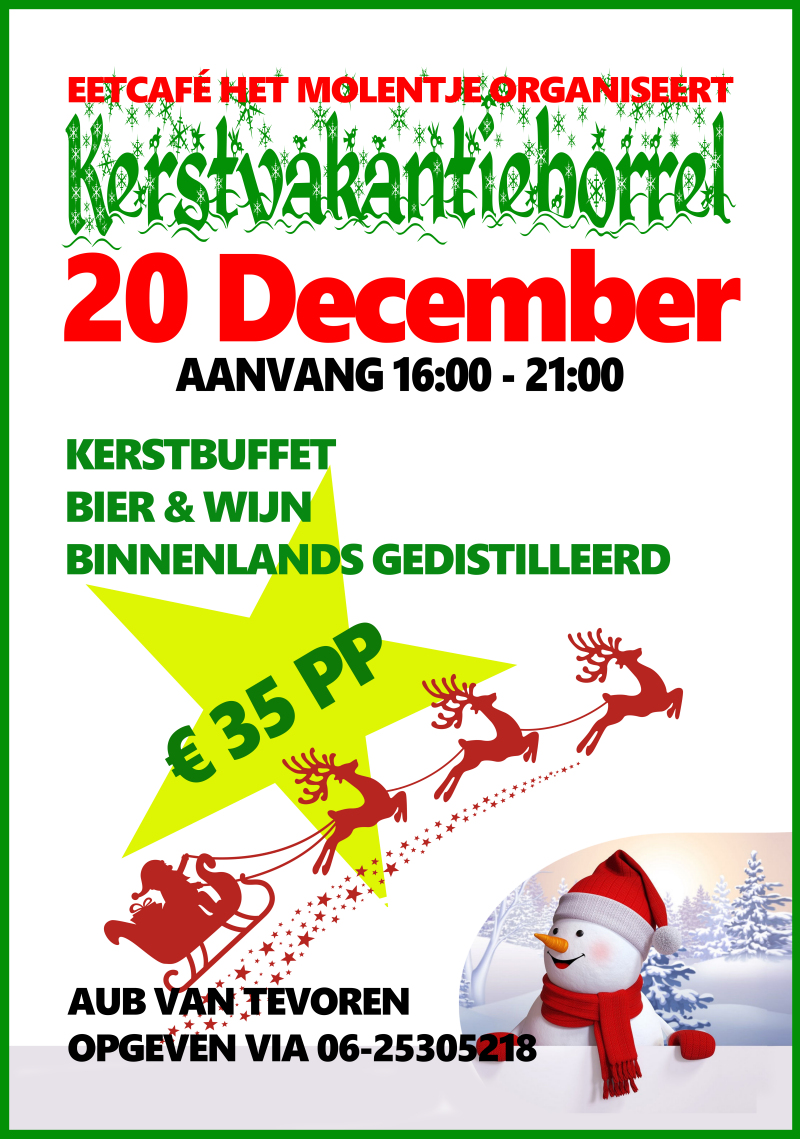 Flyer Kerstvakantieborrel