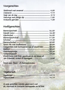 Lunchkaart Het Molentje Diner